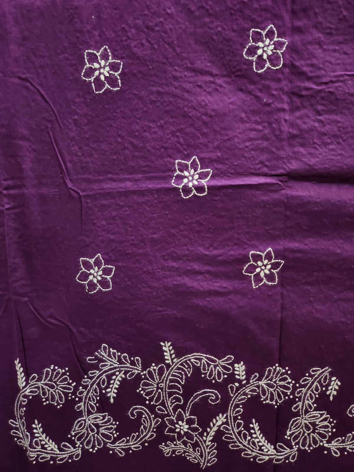 Lawn hand embroidered Jaal shirt
