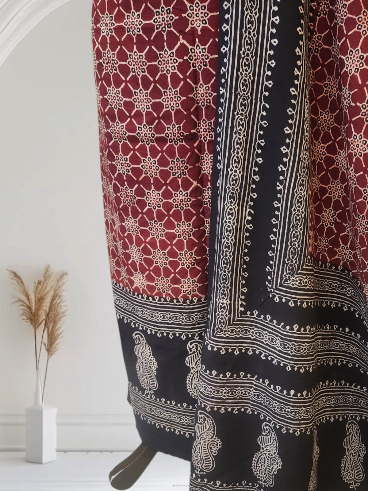 Linen Natural dyed 2pc Shirt and Dupatta