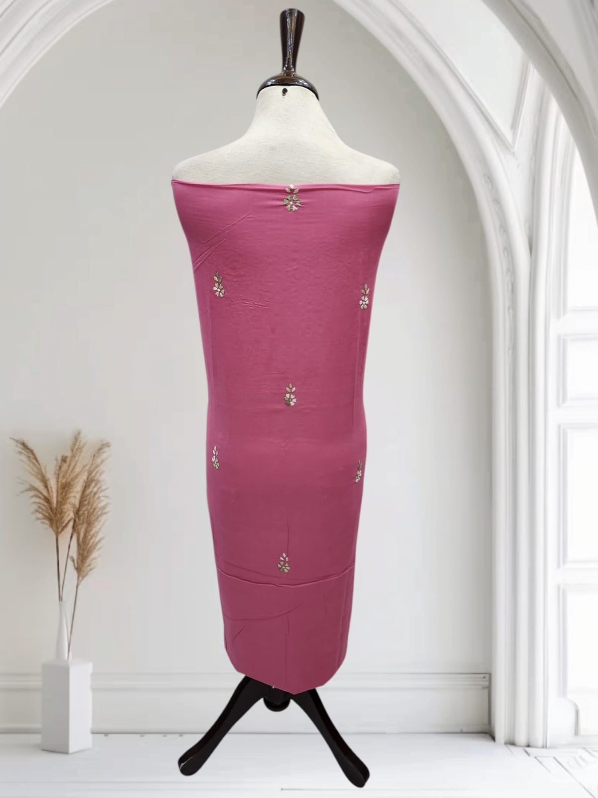Thread applique Lawn hand embroidered shirt