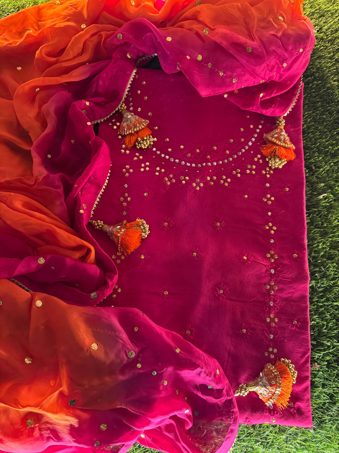 Eid Special Medium silk with Lawn 2pc