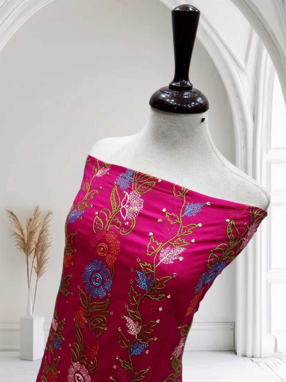 Kashmiri Jaal with Mukesh lawn shirt