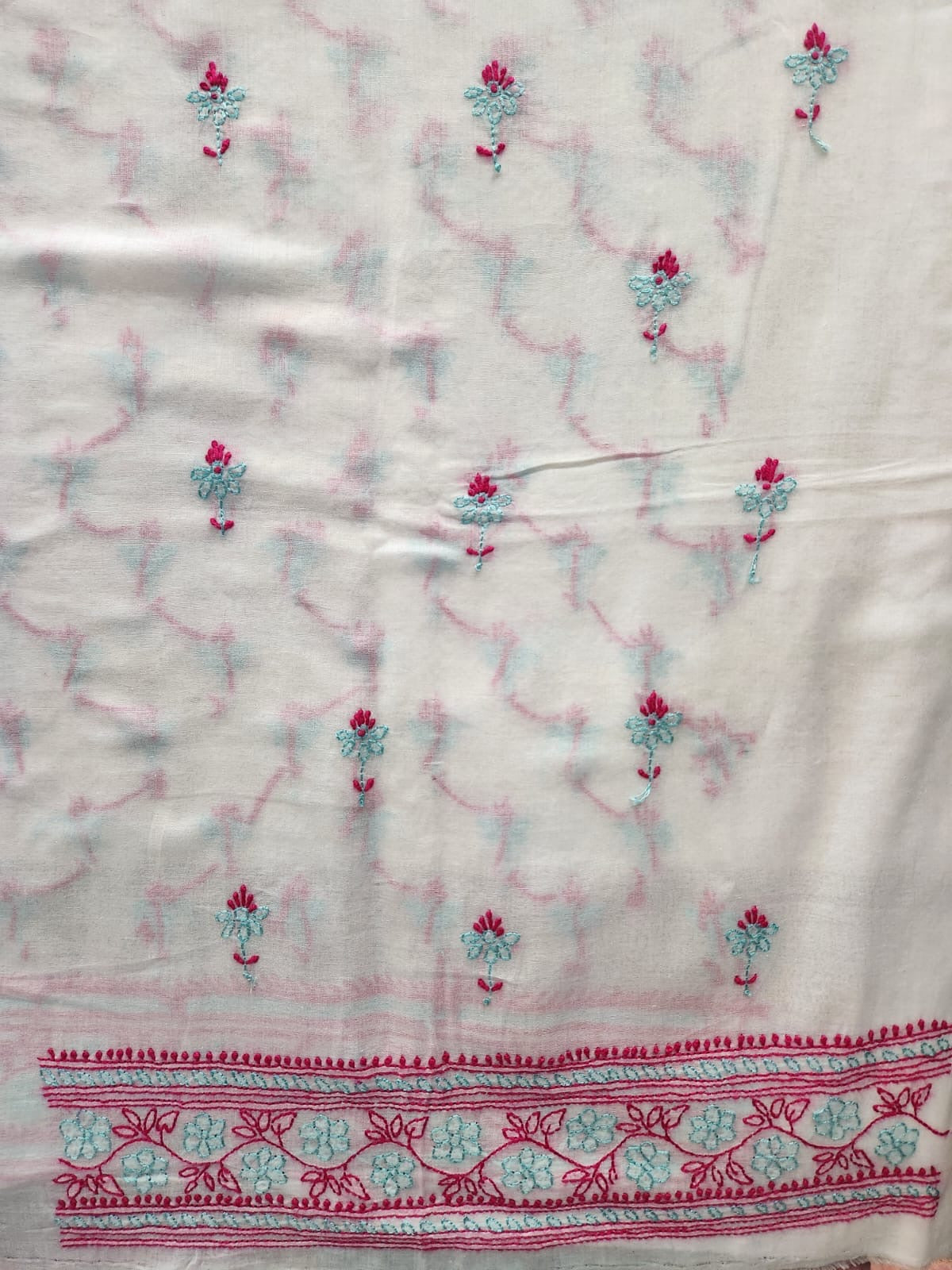 Lawn Jaal hand embroidered shirt