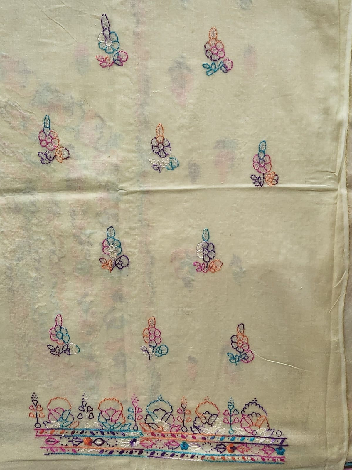 Master piece lawn hand embroidered shirt