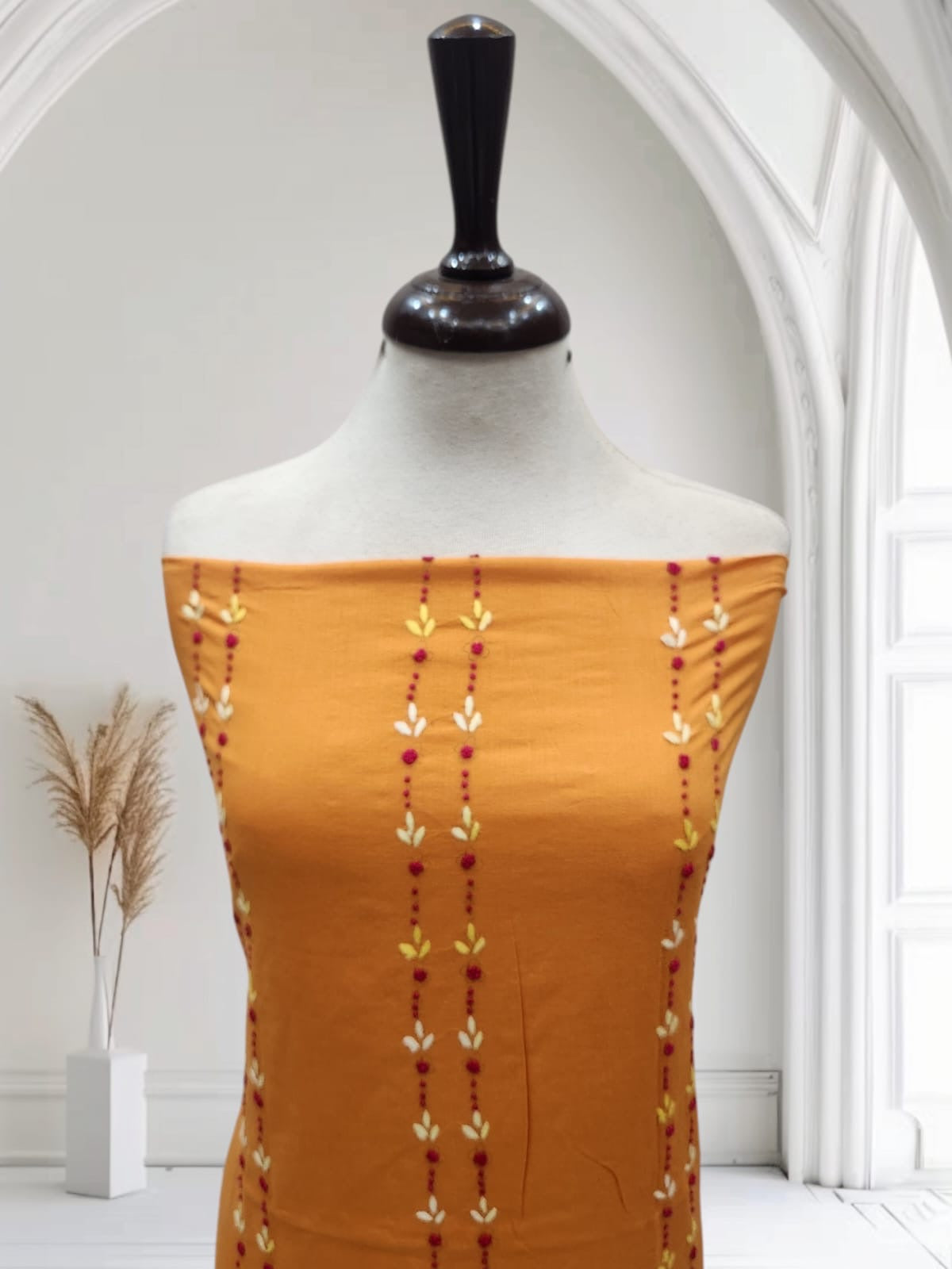 Rusty gold phool bahar hand embroidered lawn shirt