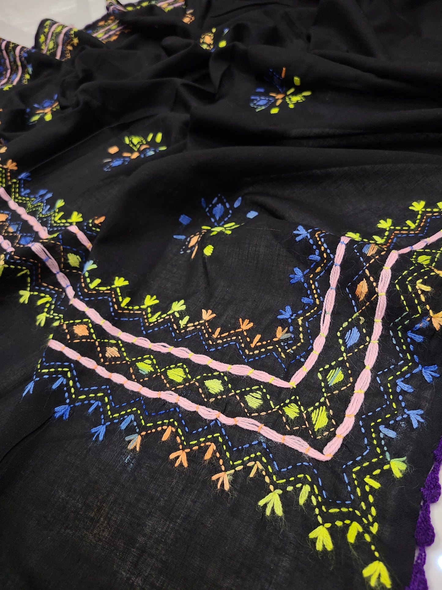 Pure Lawn hand Embroidered Chadar