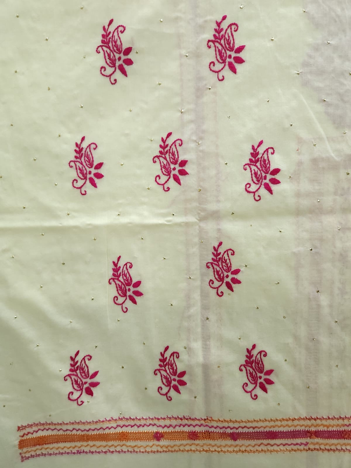 Lemon Tarkashi Mukesh Lawn Shirt