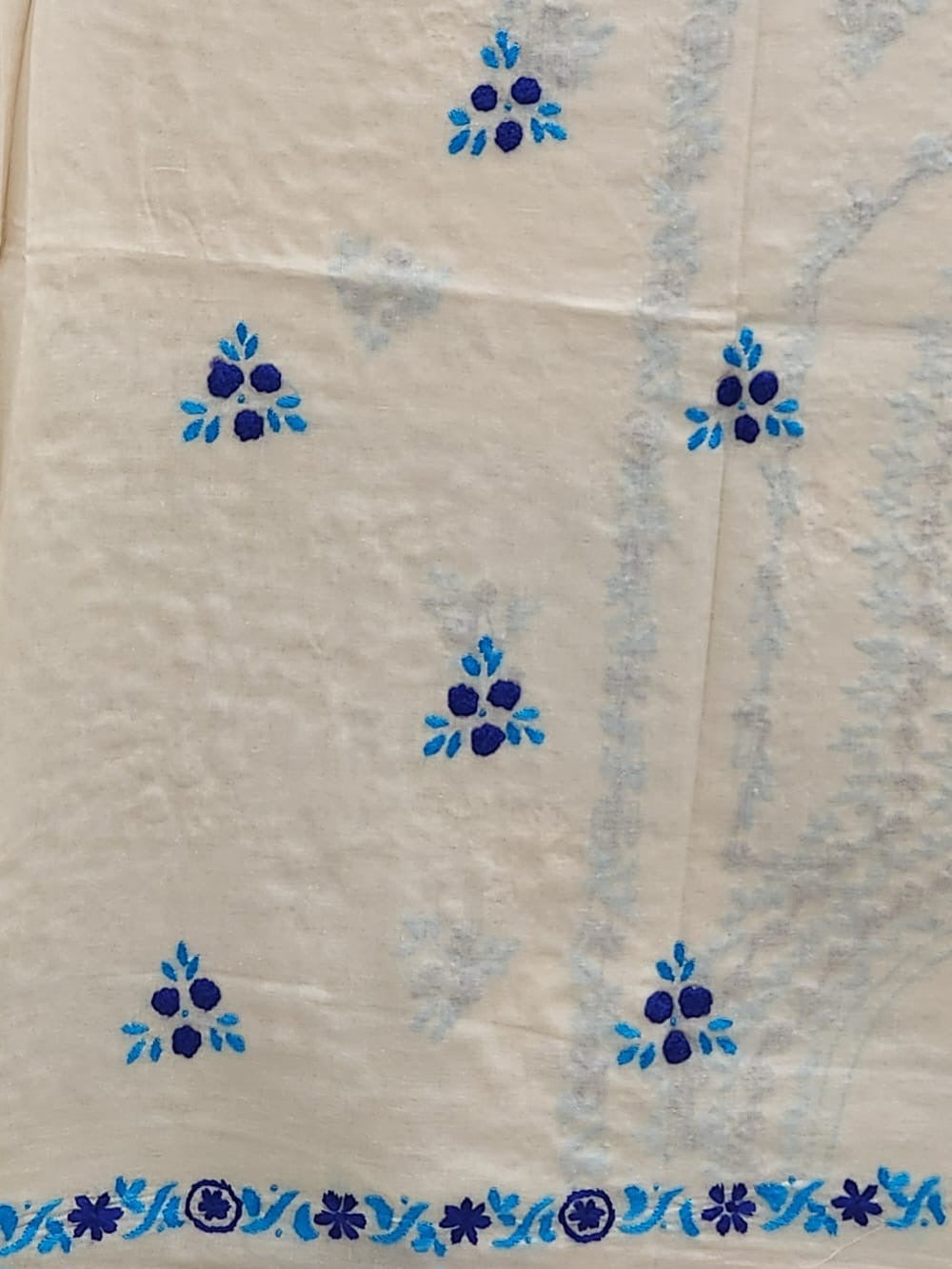 Lawn hand embroidered shirt