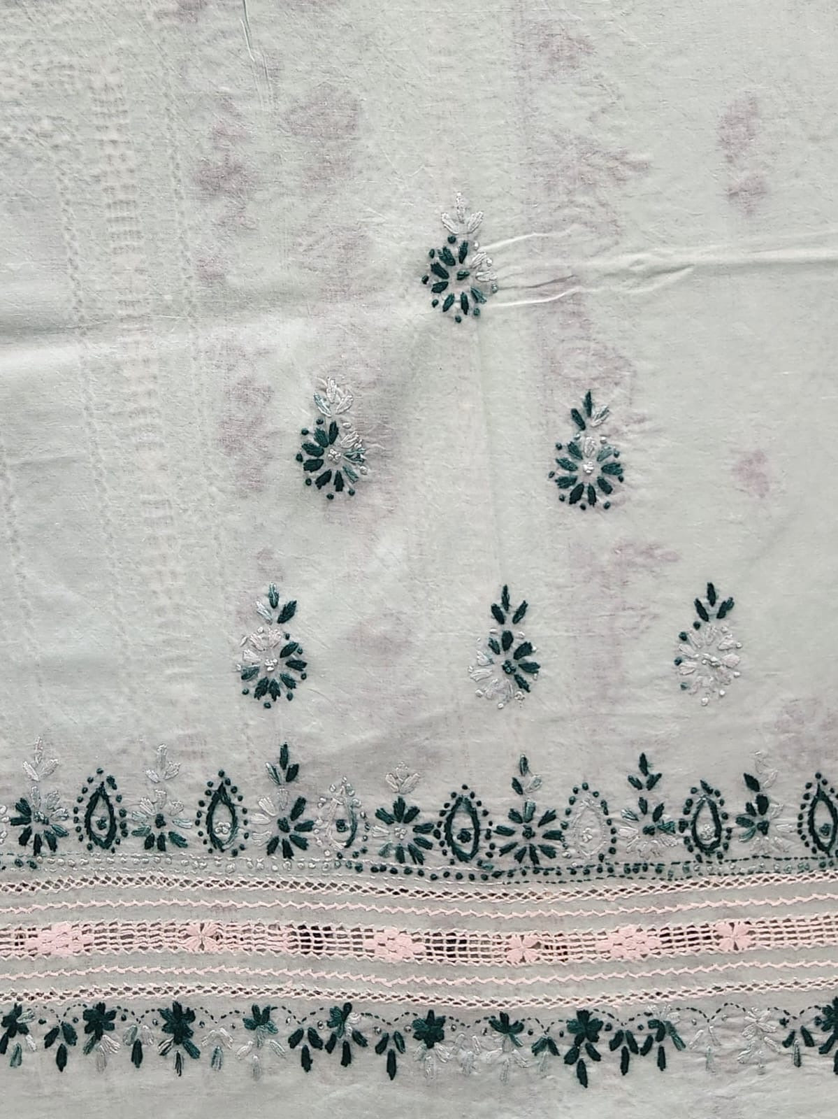 Tarkashi lawn hand embroidered shirt