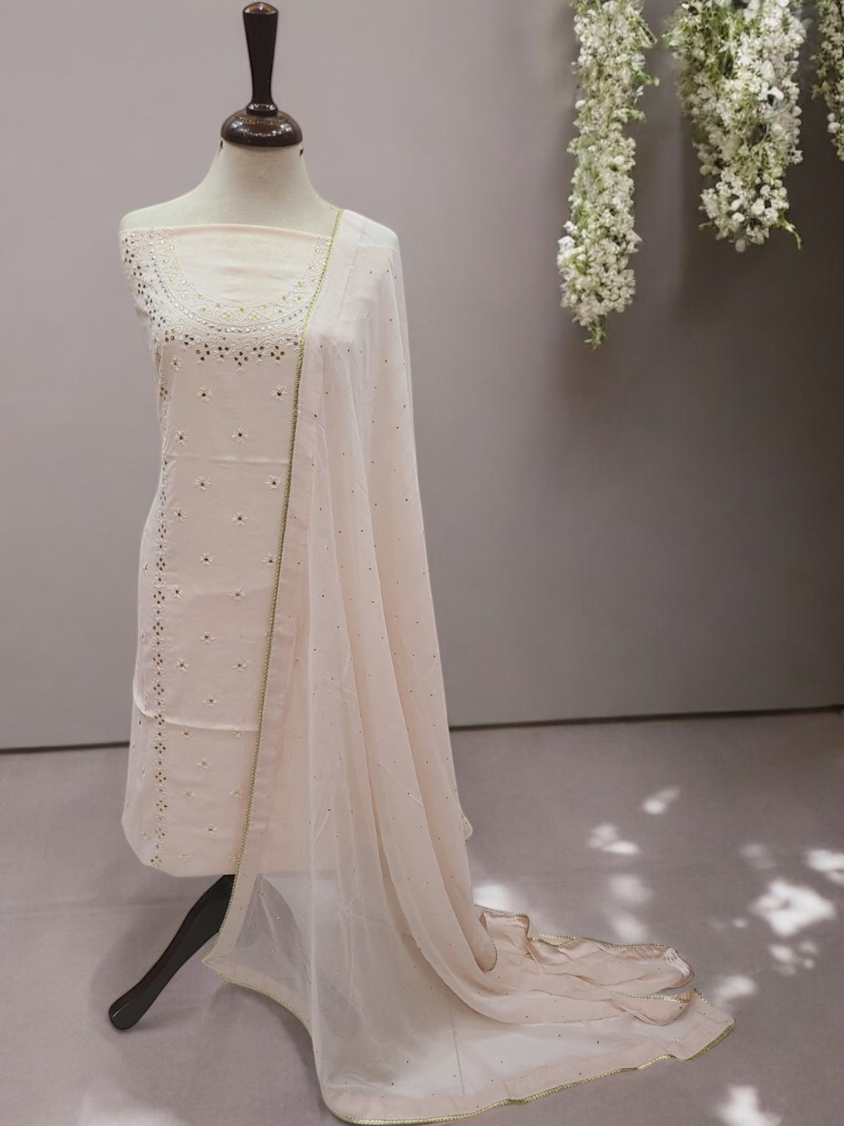 Eid collection silver gold mukesh pastel pink
