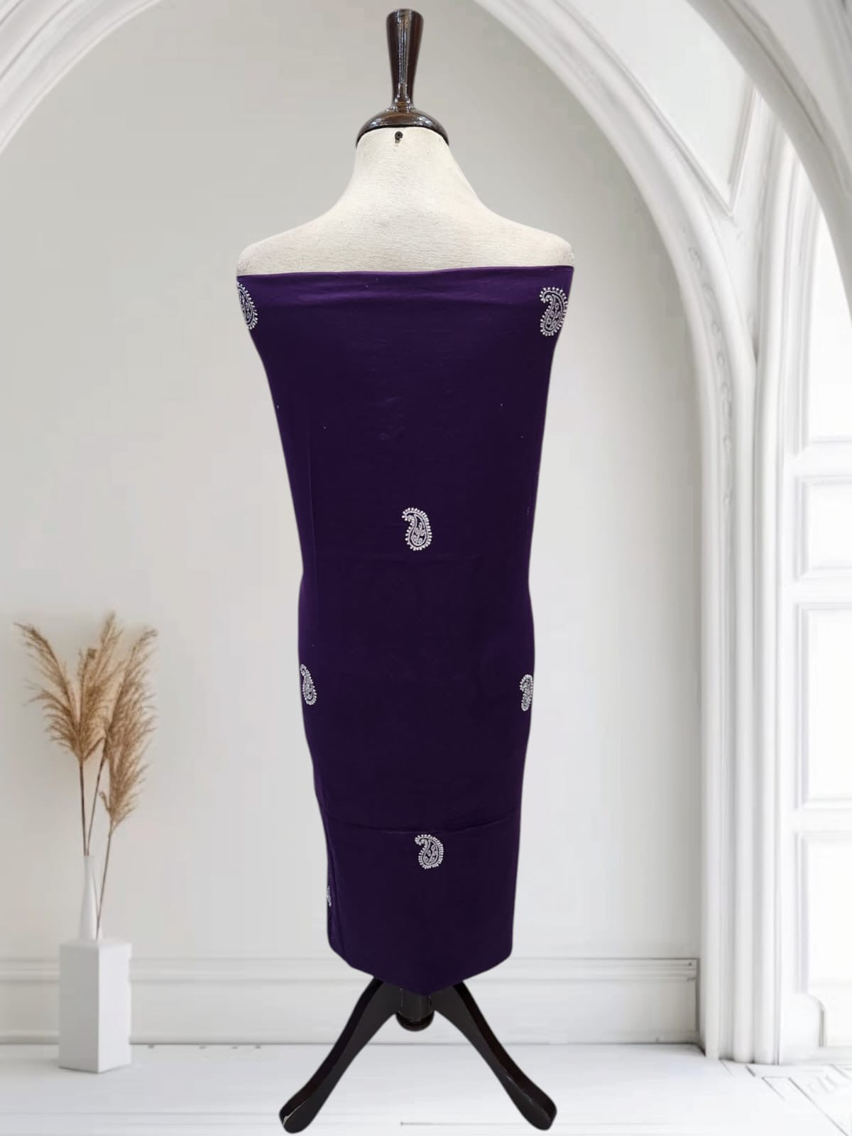 Lawn hand embroidered Jaal shirt