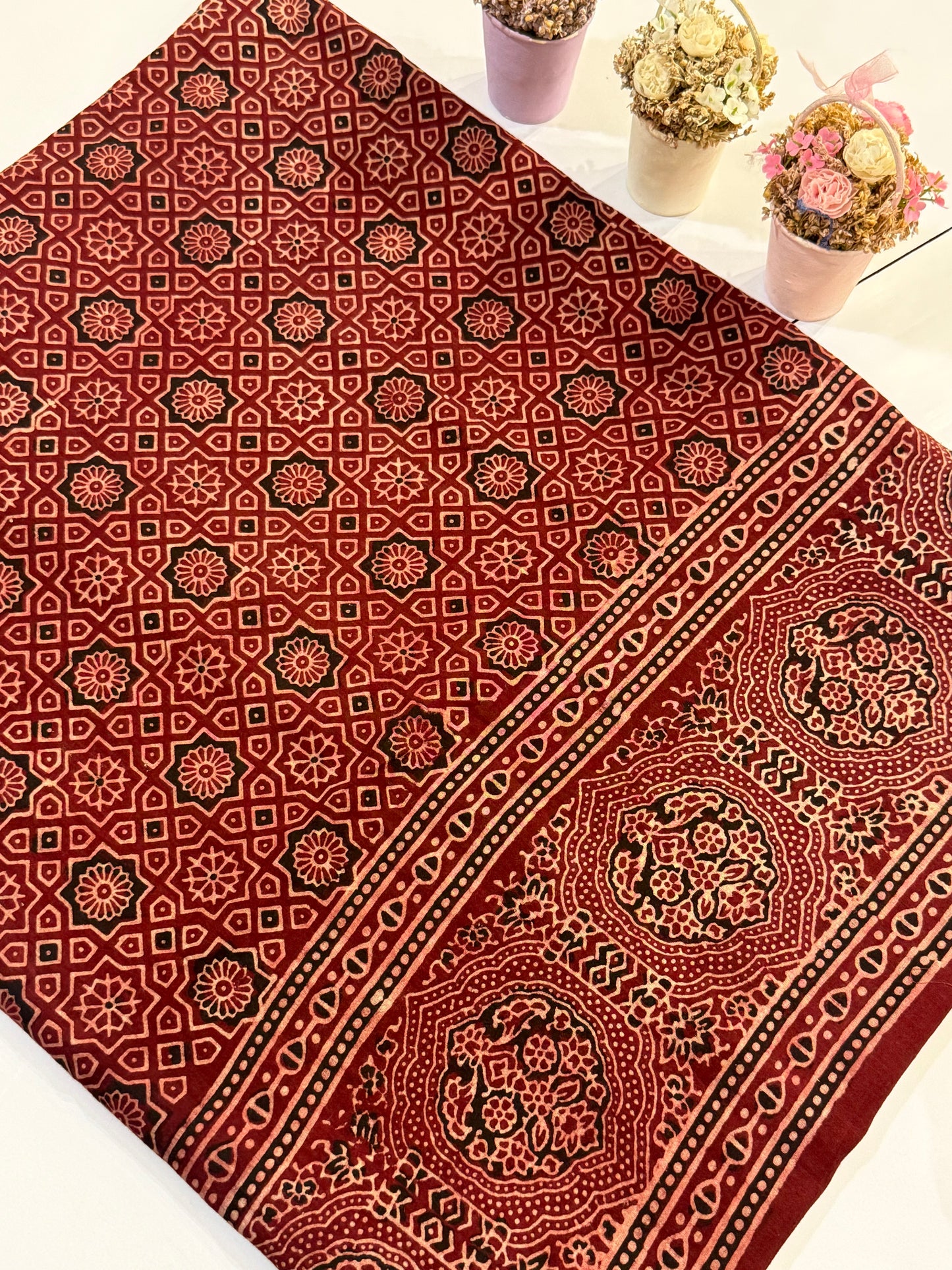 Maroon lawn organic dyed shirt
