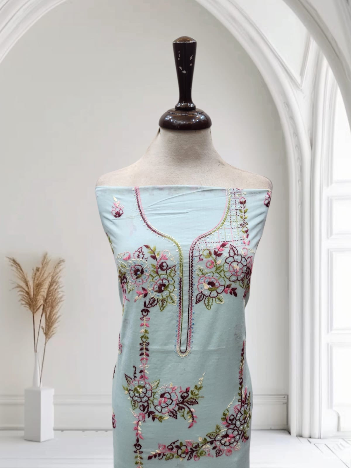 Lawn hand embroidered shirt