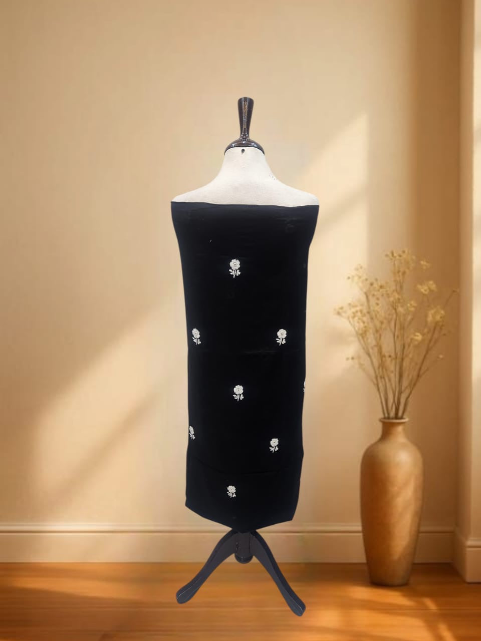 Deal wali shirt Handmade Embroidered shirt Black 001