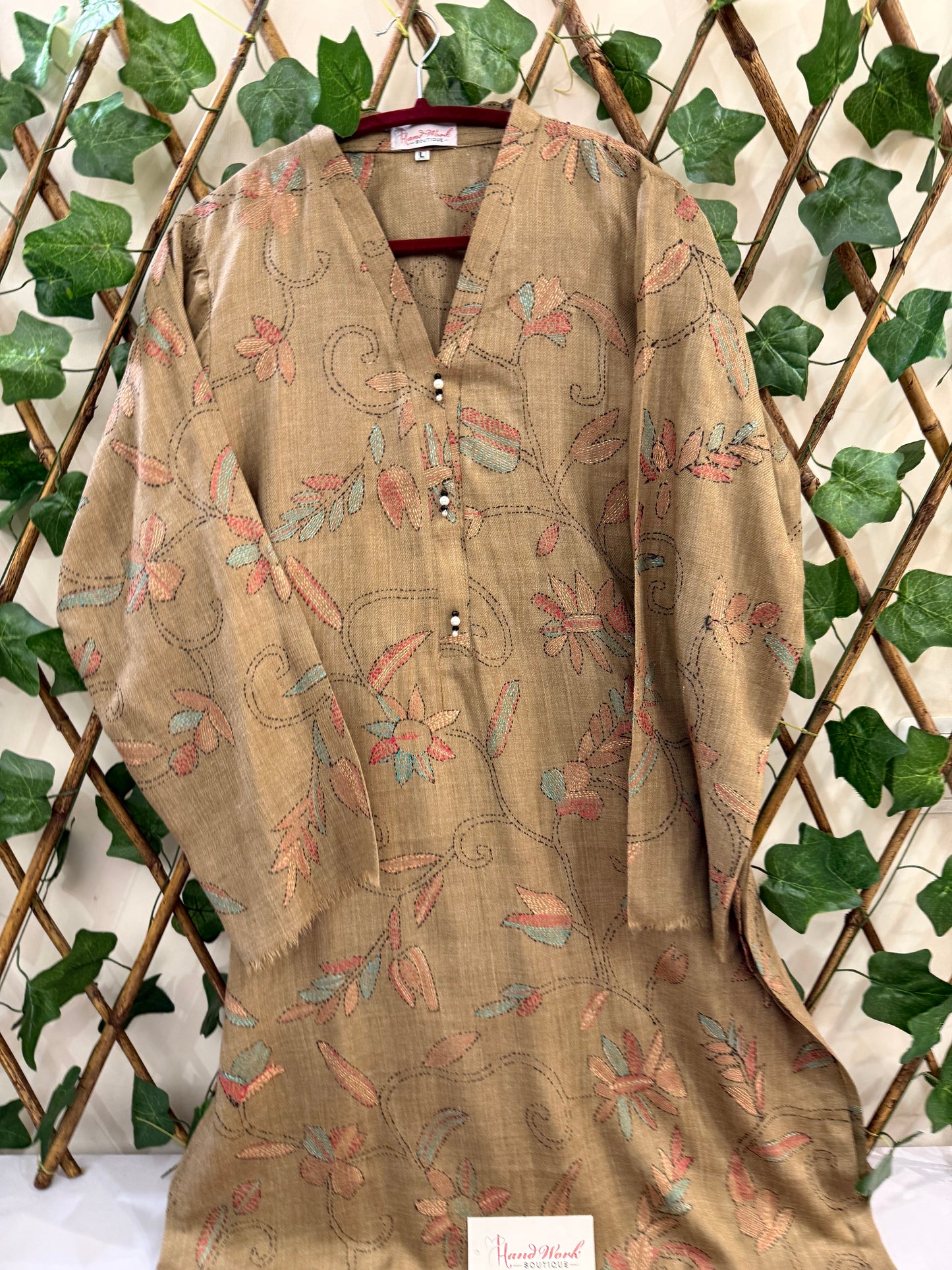 Pashmina Kantha kurta size large