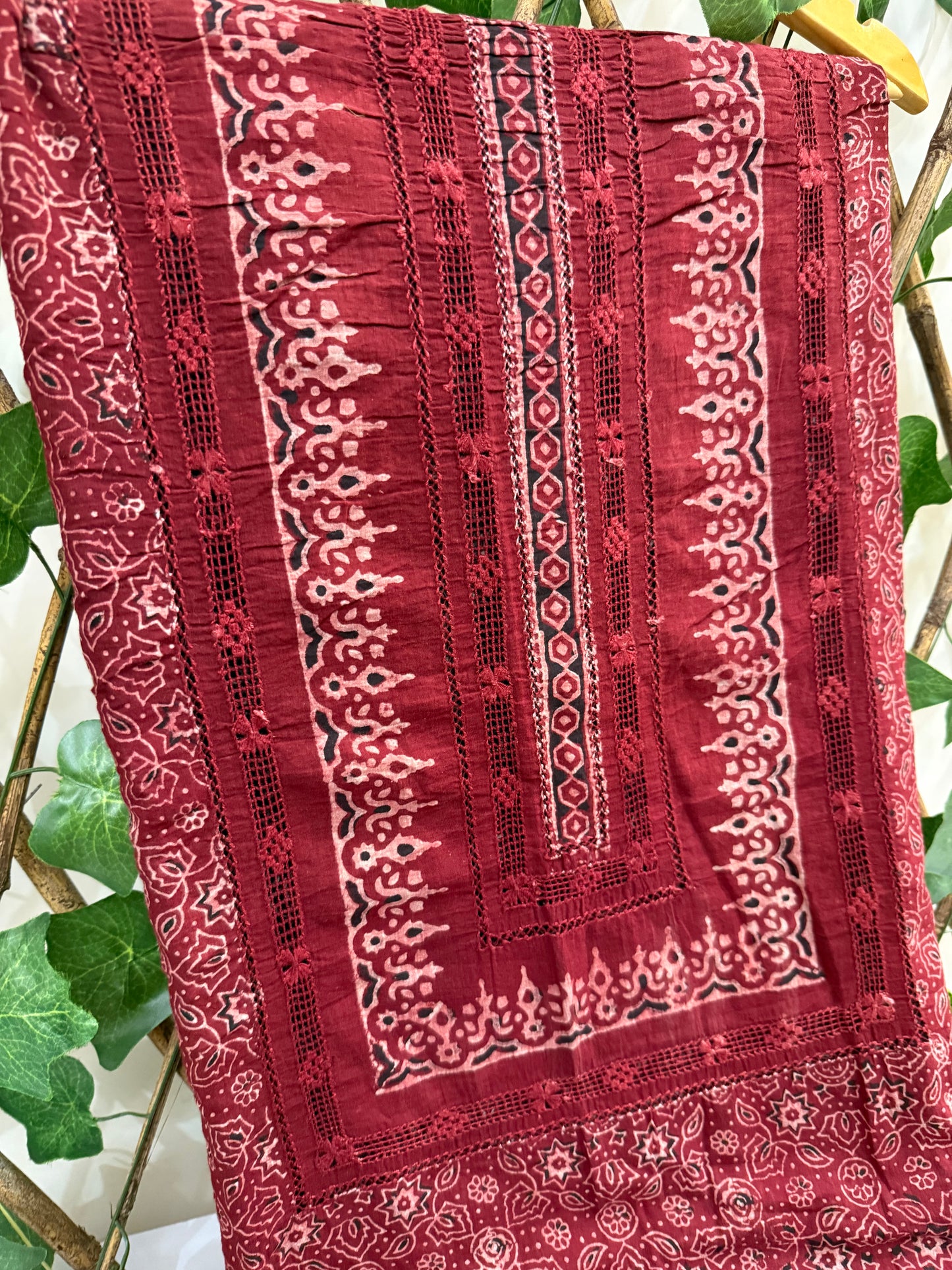 Lawn Tarkashi natural dyed shirt trouser only on advance payment