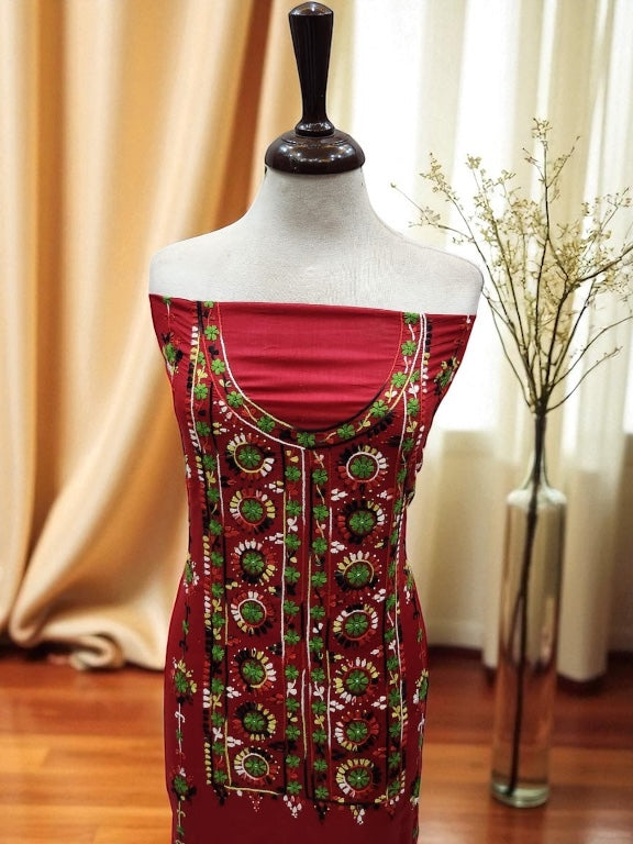 Sale wali lawn shirt Maroon shade