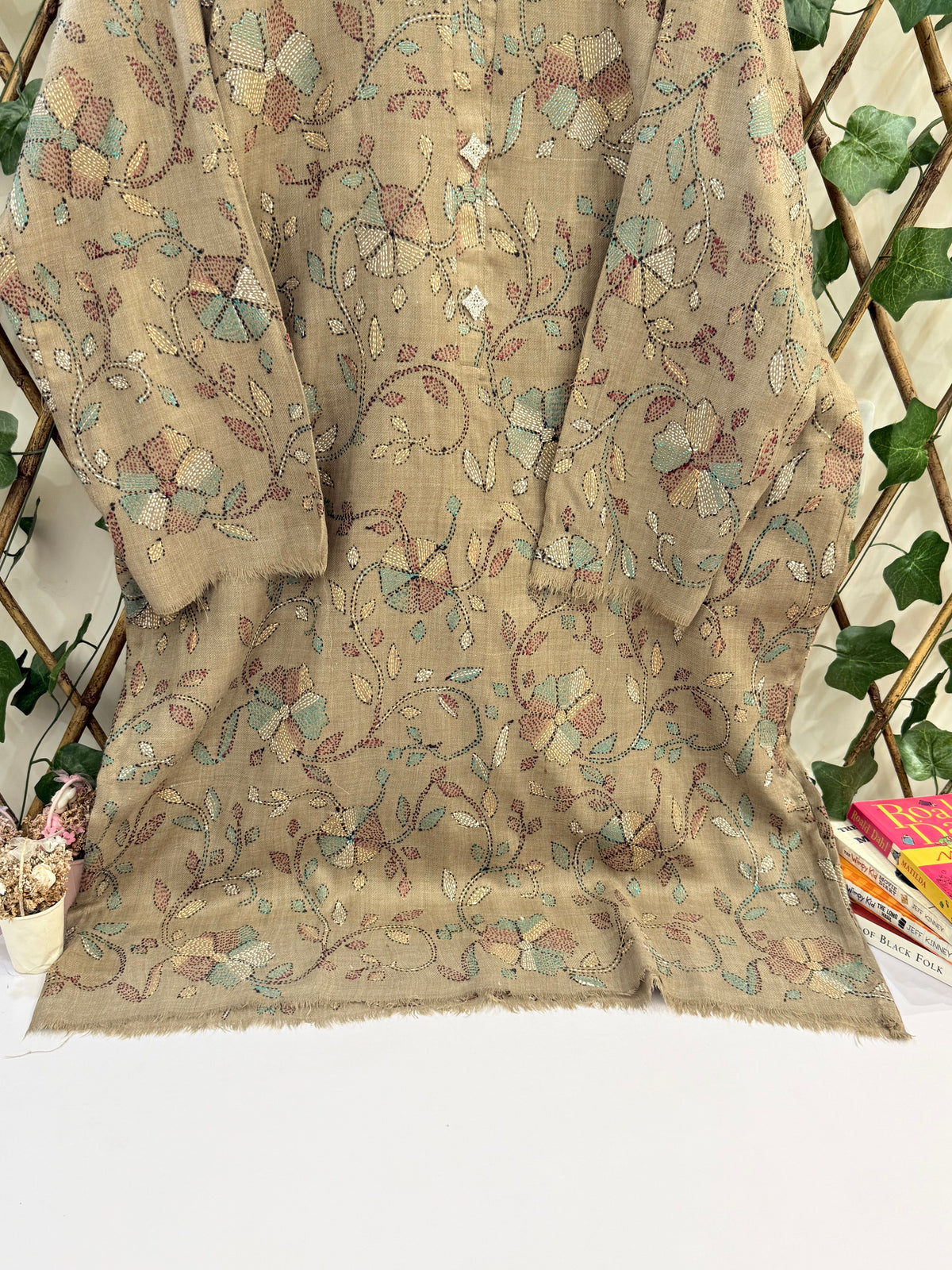 Pashmina kantha kurta size X-Large