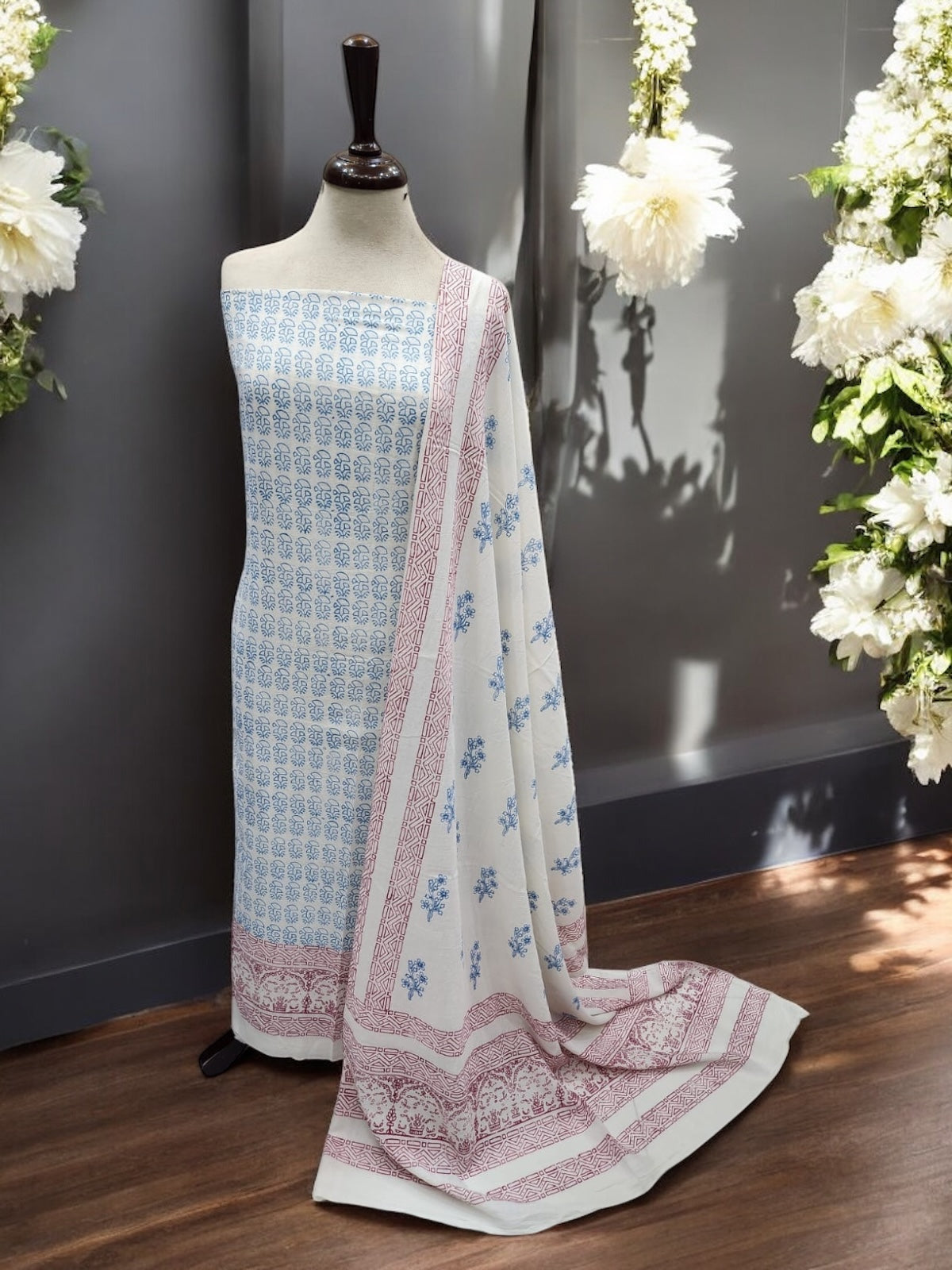 Amazing Block Print Lawn Feroza Pink