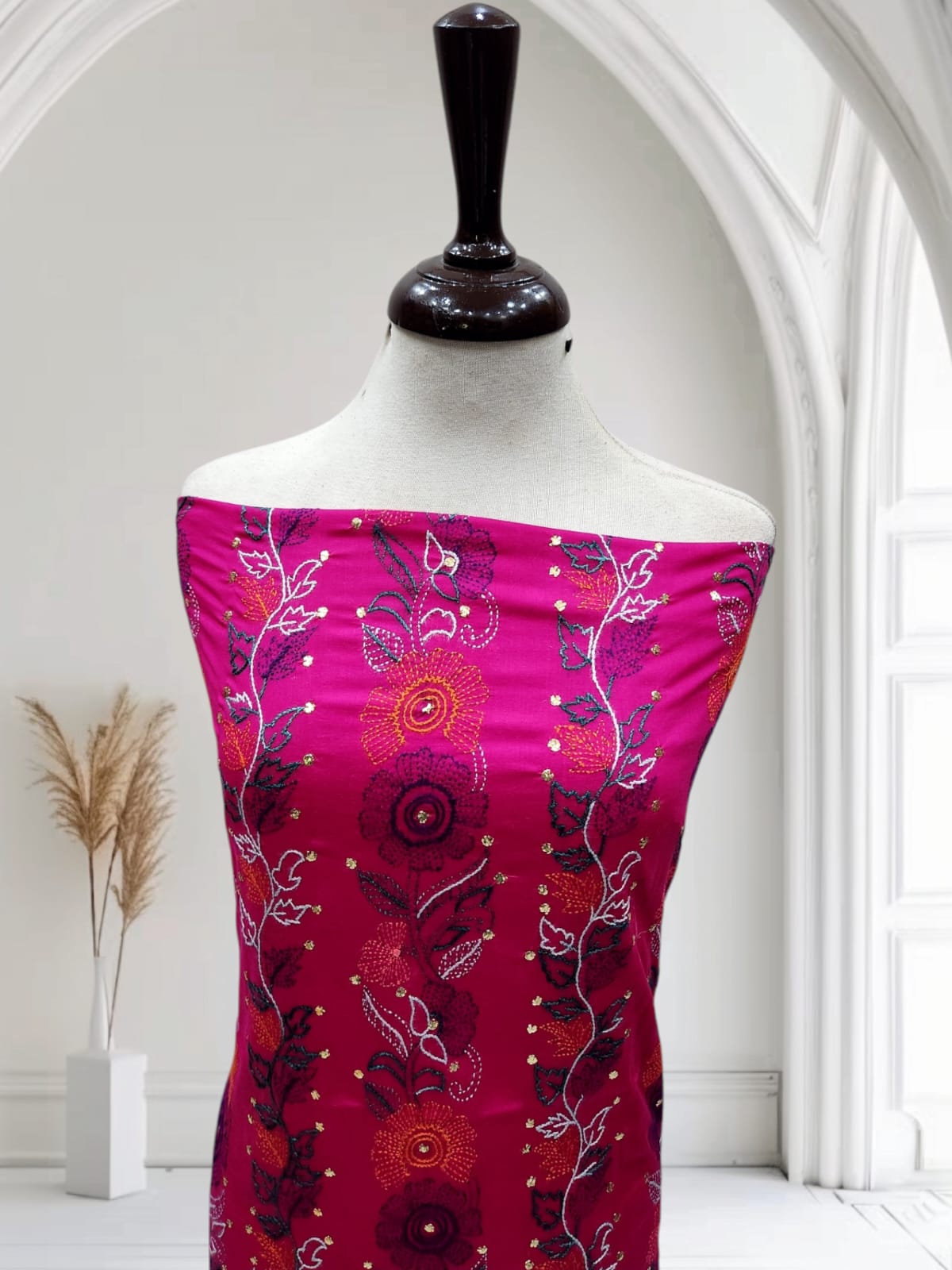 Kashmiri Jaal with Mukesh Lawn shirt