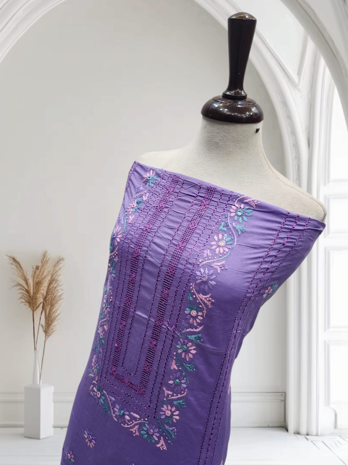Lavender Tarkashi Lawn Shirt