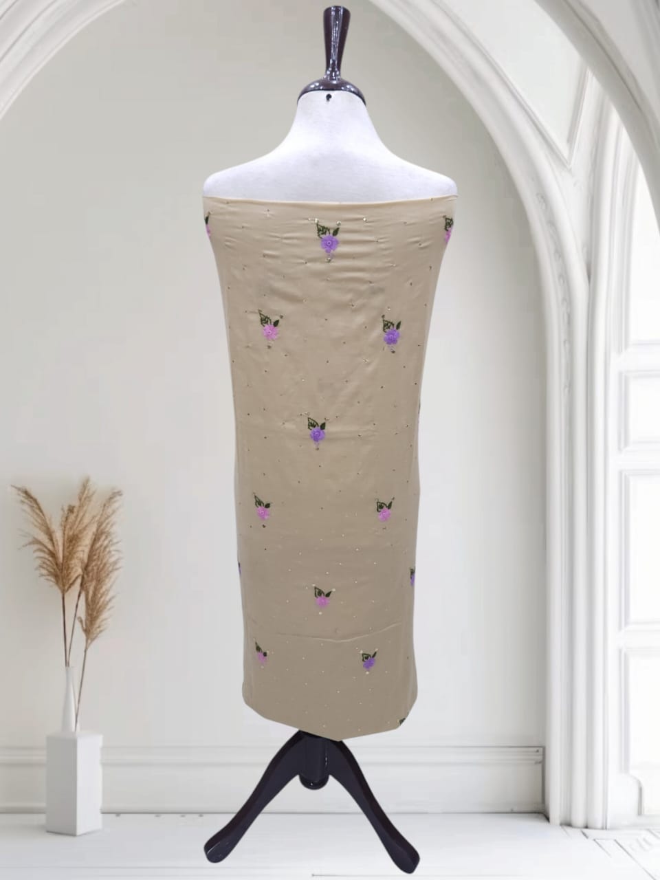Beige Tarkashi with Mukesh Lawn Shirt