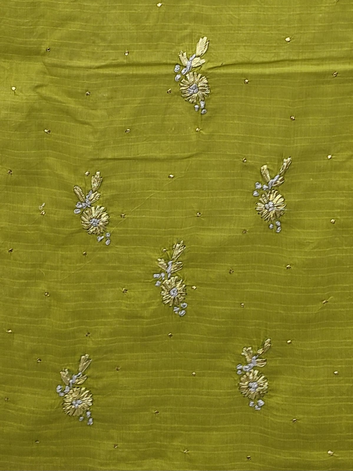 Lawn Silver Golden Gota Mukesh Shirt