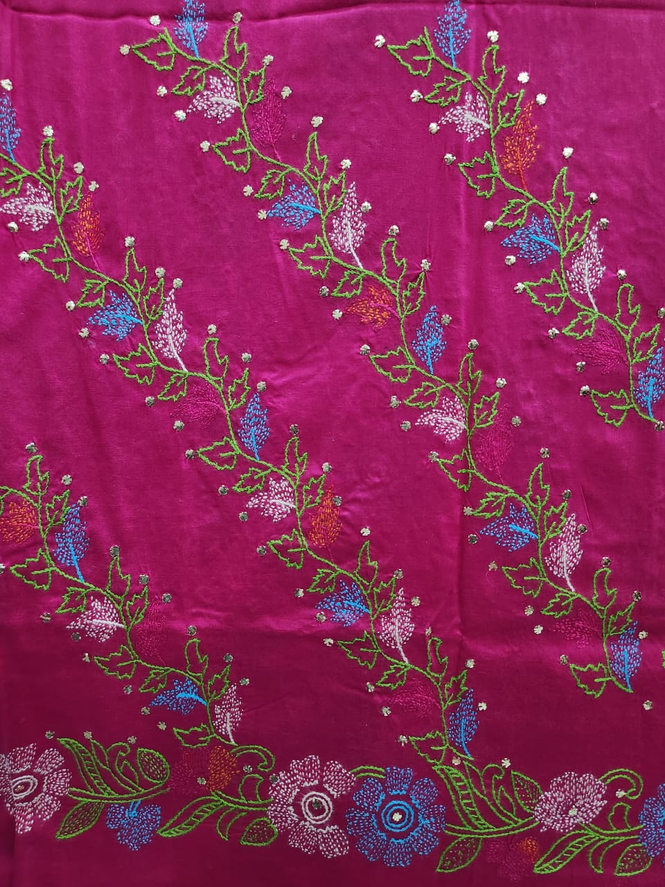 Kashmiri Jaal with Mukesh lawn shirt