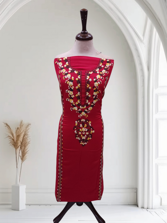 Maroon Marina Tarkashi shirt & trouser