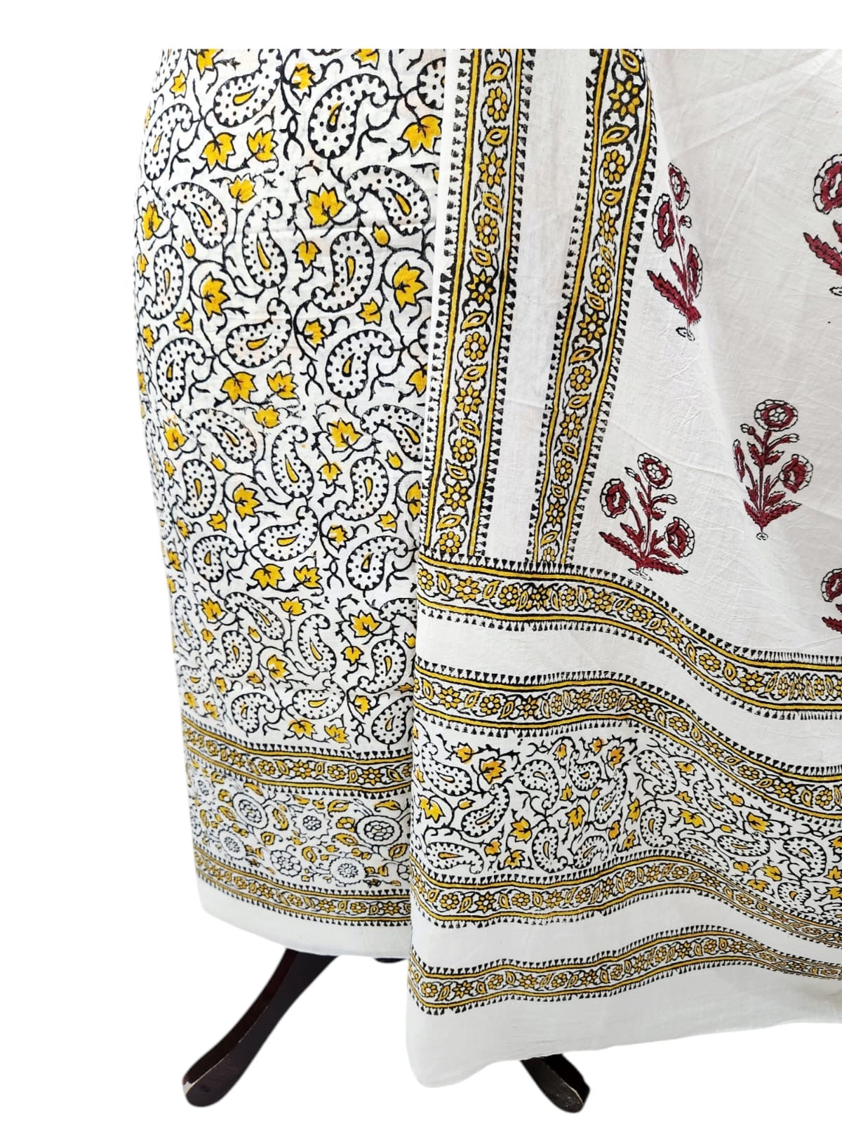 Block print news Combination yellow with red