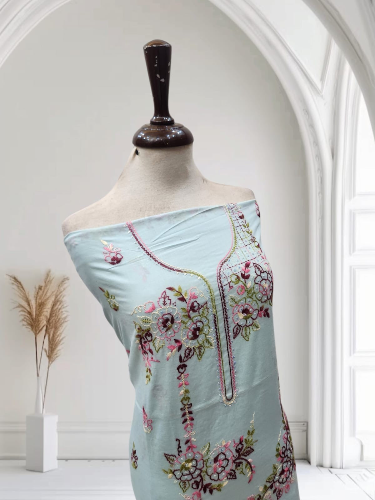 Lawn hand embroidered shirt