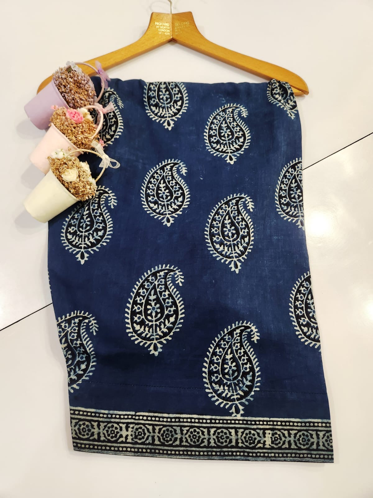 Indigo Blue Natural dyed Farshi shalwar Medium to Large