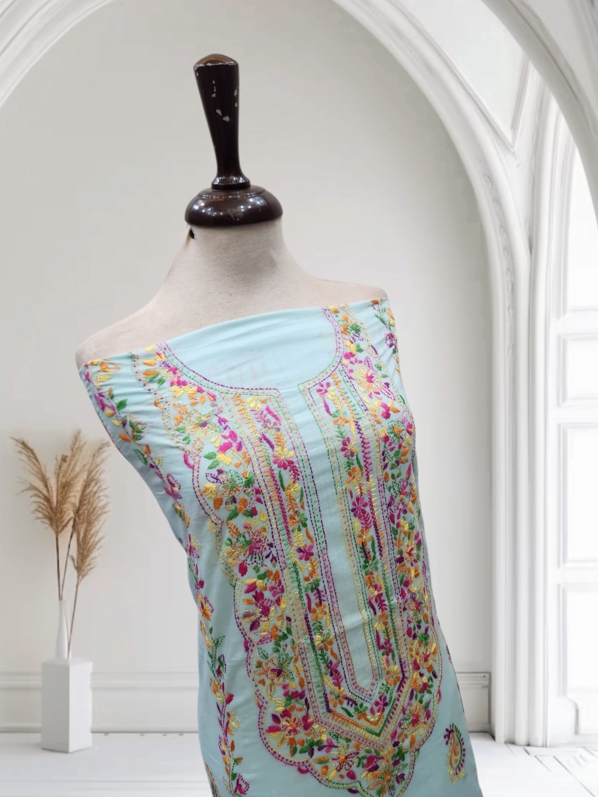 Lawn hand embroidered shirt