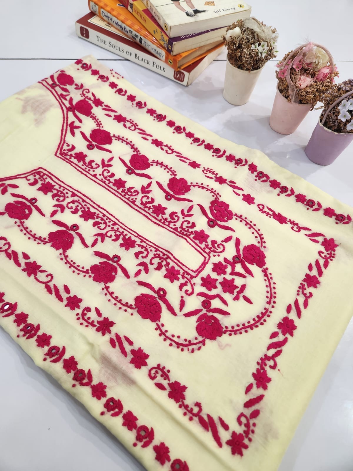 Lawn hand embroidered shirt