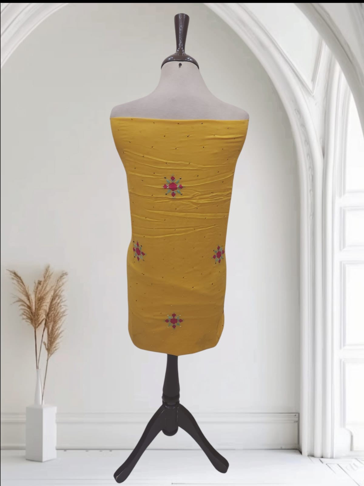 Exclusive Lawn mukesh hand embroidered shirt