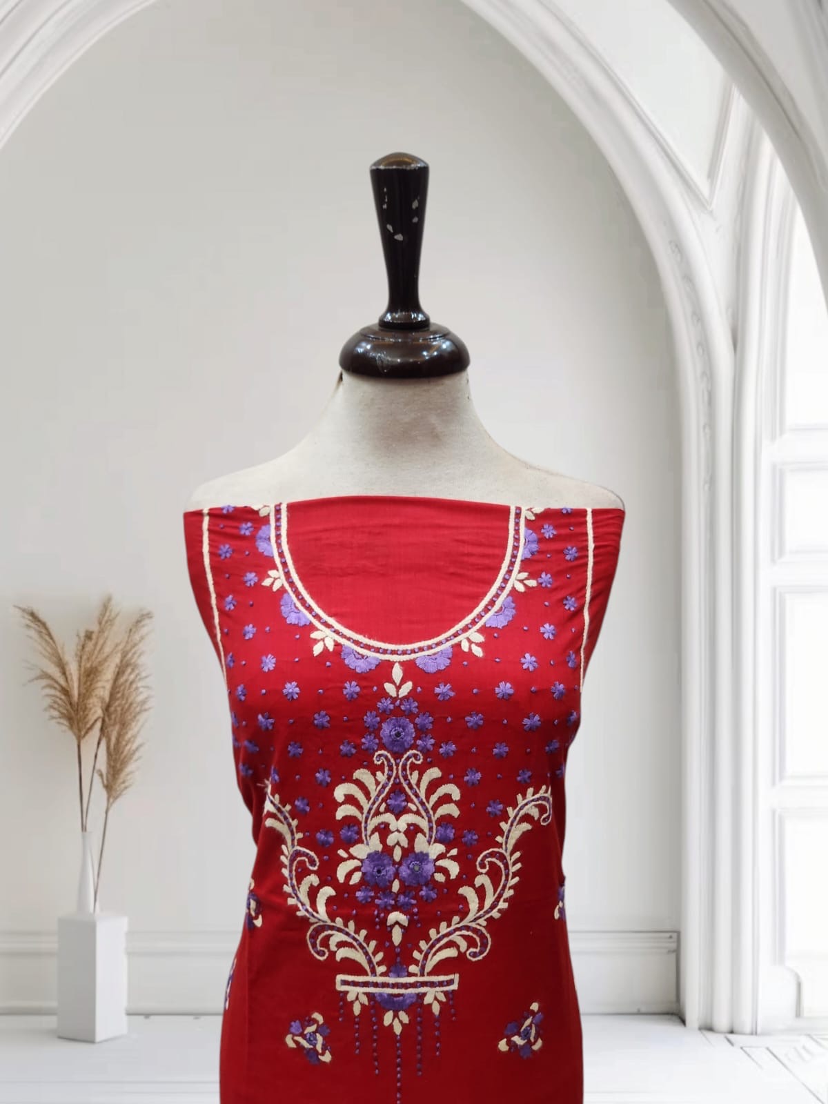 Lawn hand embroidered shirt