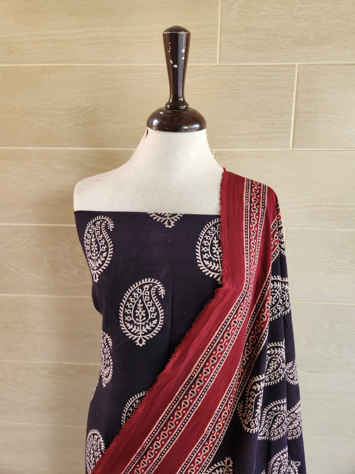 Lawn natural dyed shirt and dupatta