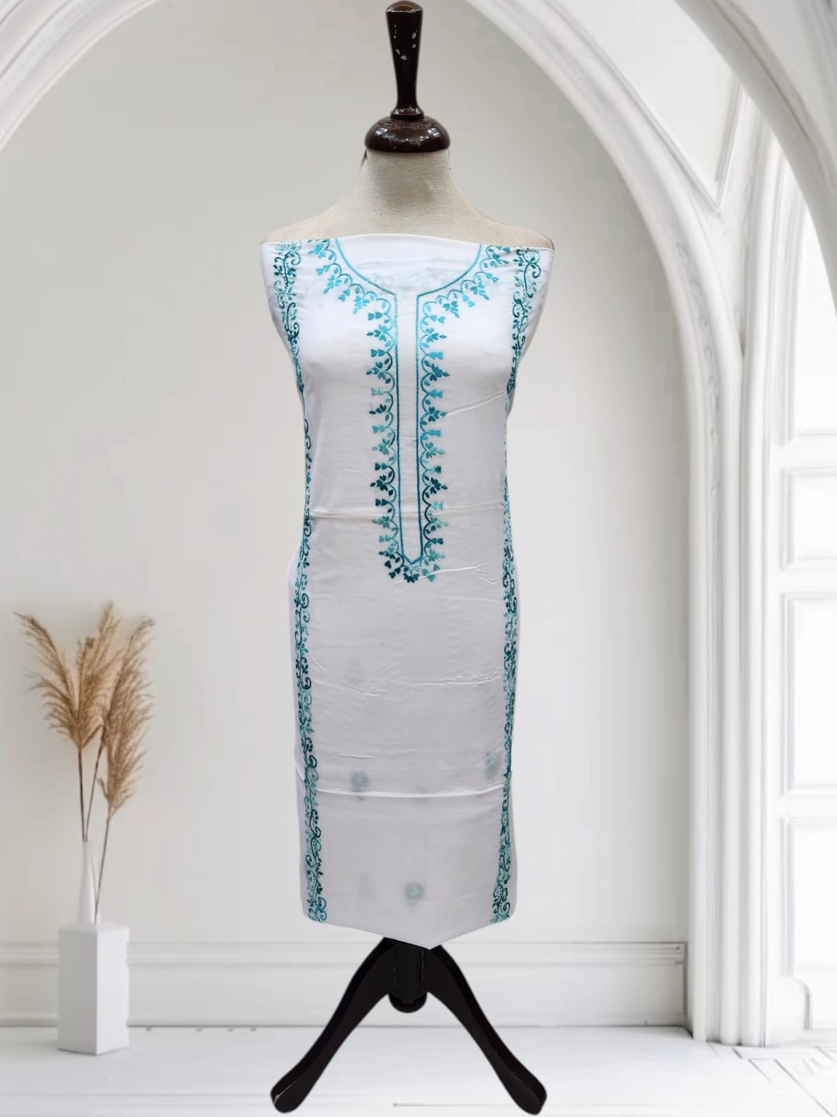 Best for office women’s lawn hand embroidered shirt