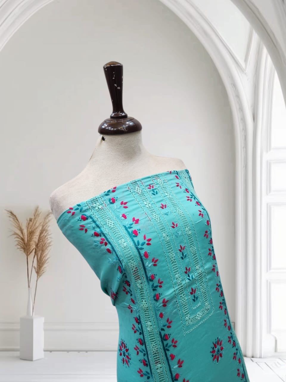 Tarkashi lawn hand embroidered shirt