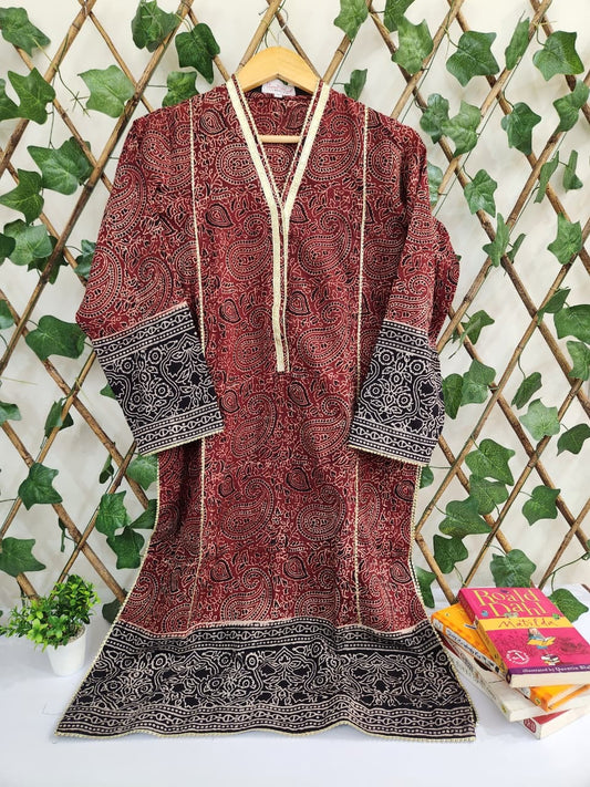 Stitched Lawn Shirt size (advance payment) medium