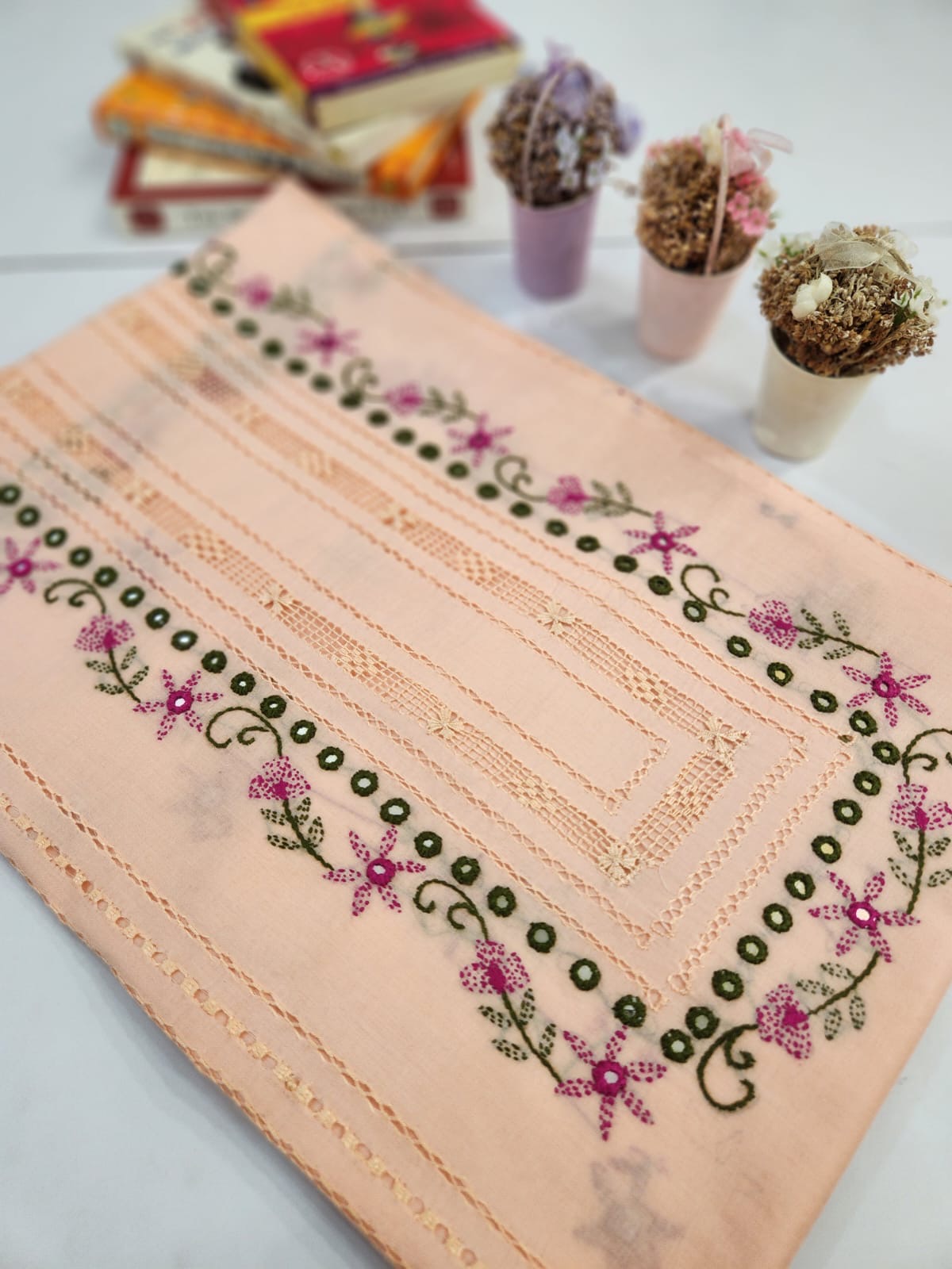 Tarkashi lawn hand embroidered shirt