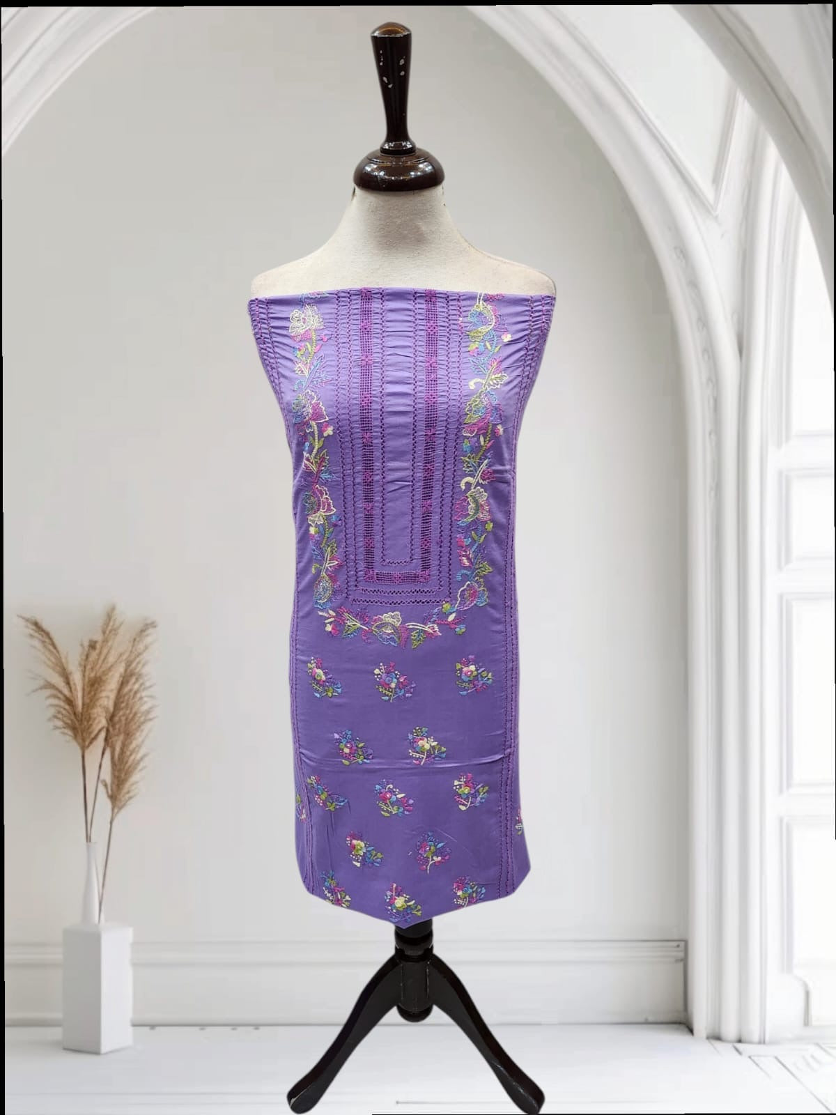 Fresh Lavender Tarkashi lawn Shirt