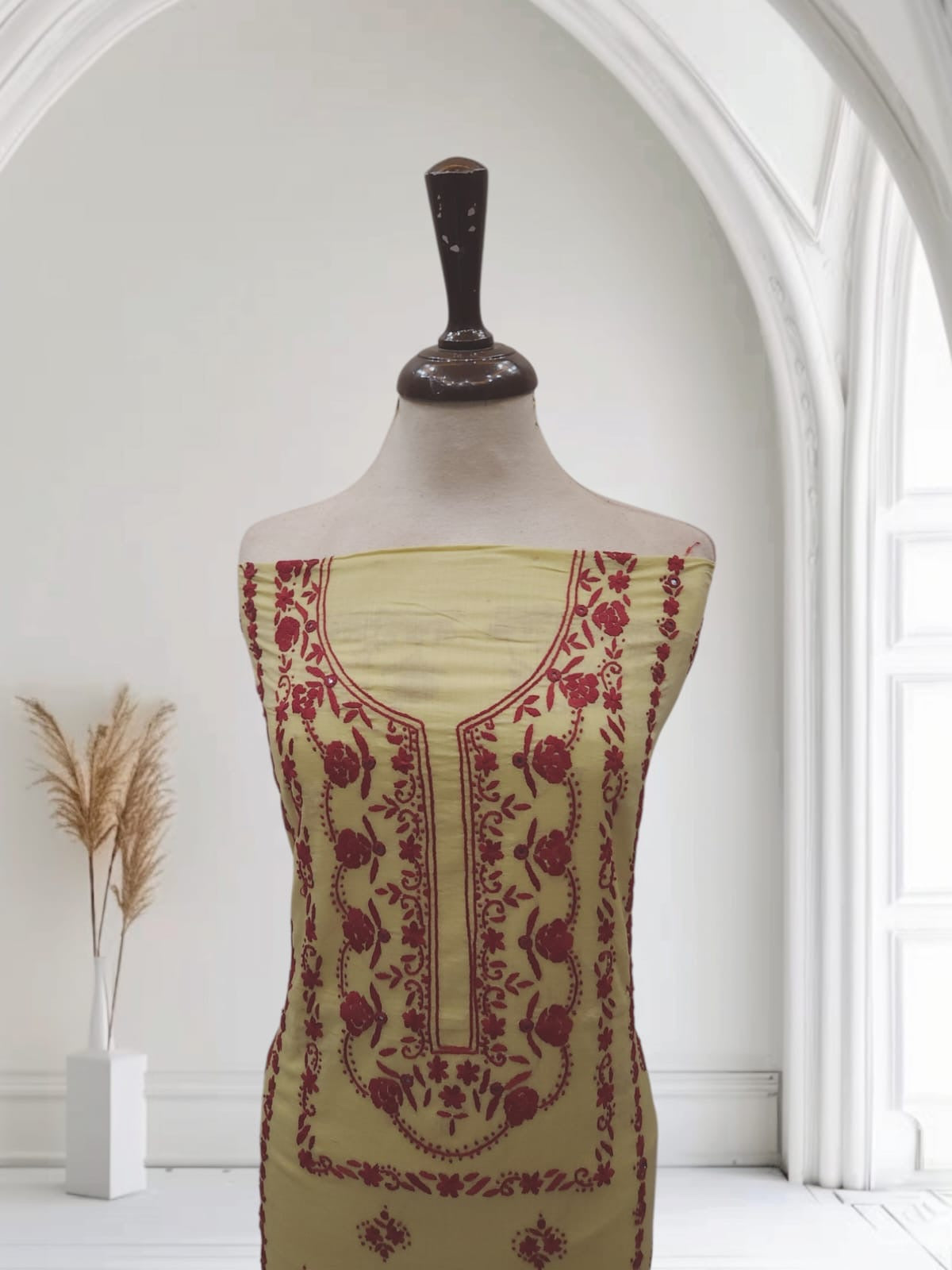 Budget lawn hand embroidered shirt