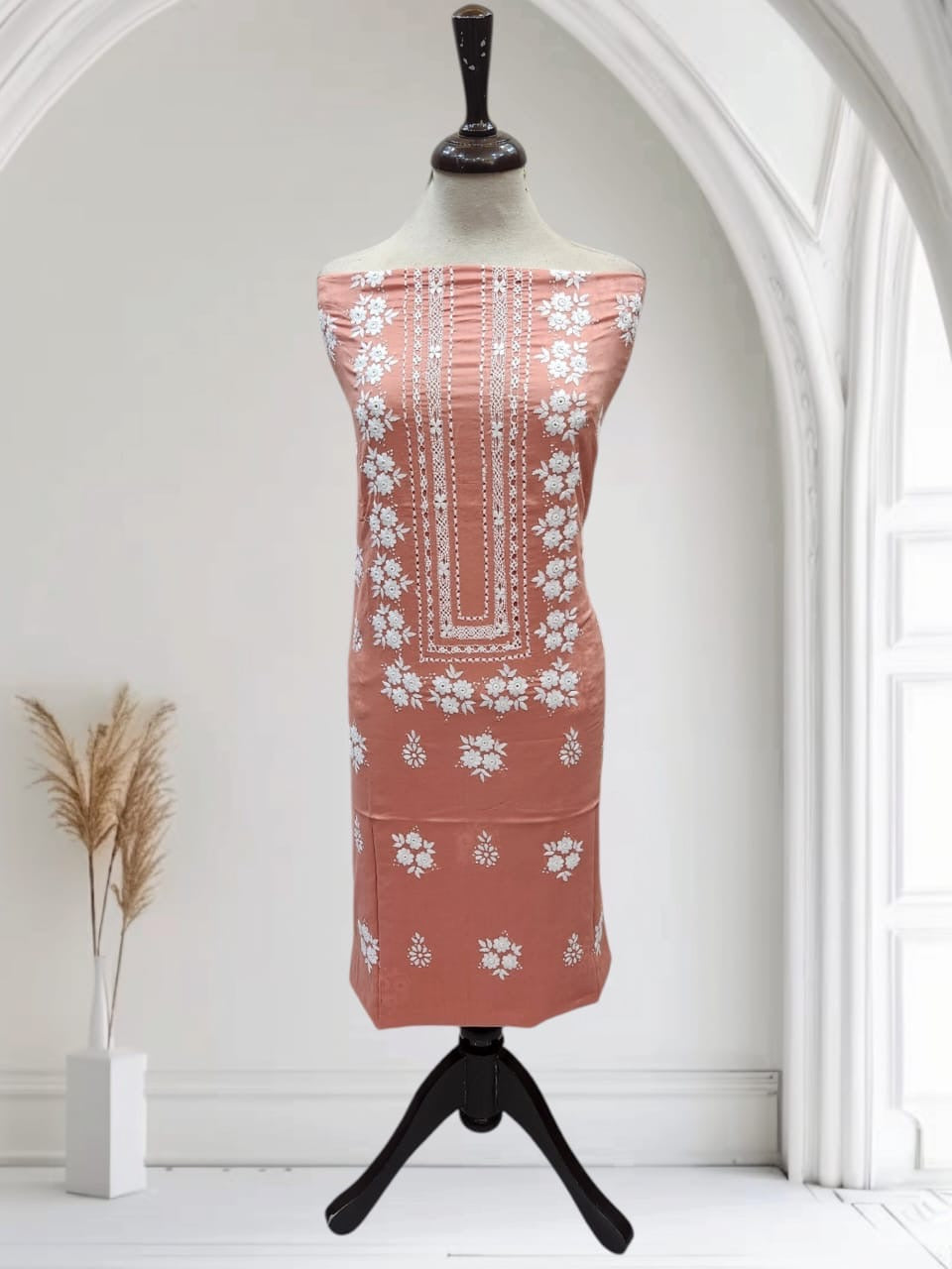 Tarkashi lawn hand embroidered shirt