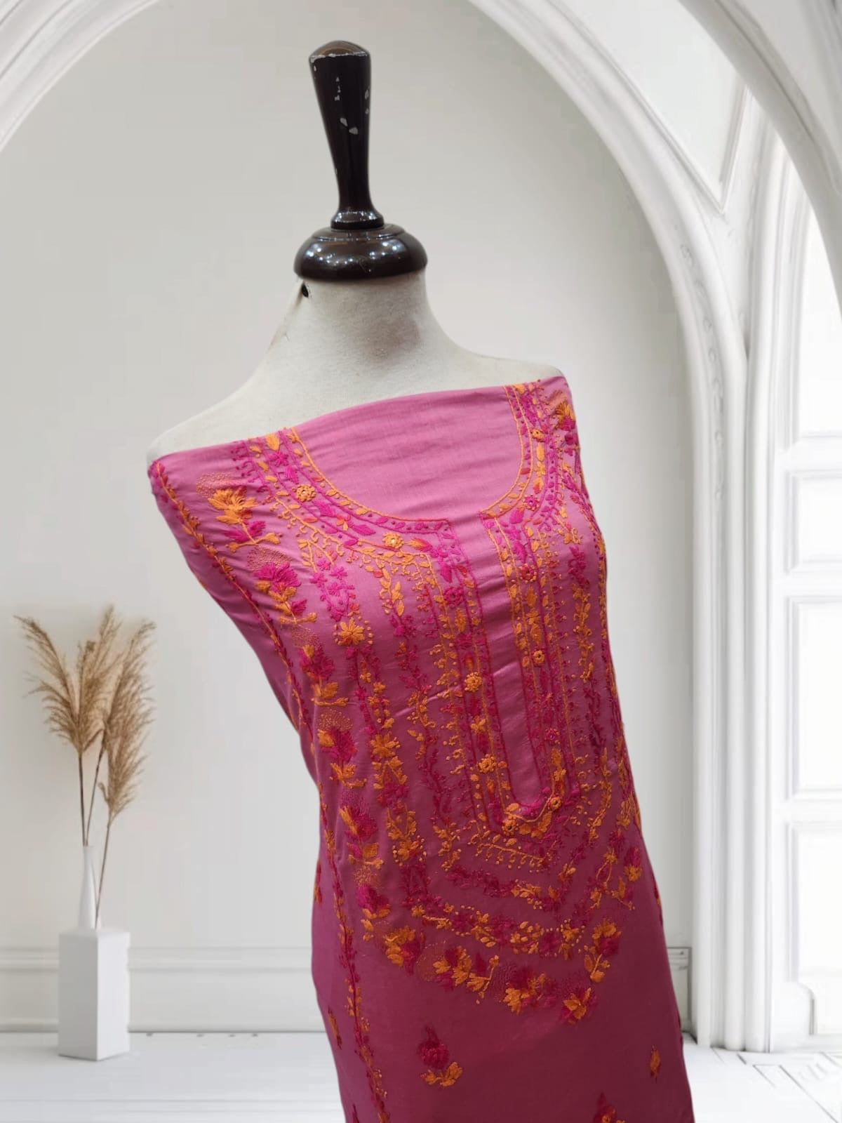 Lawn hand embroidered shirt