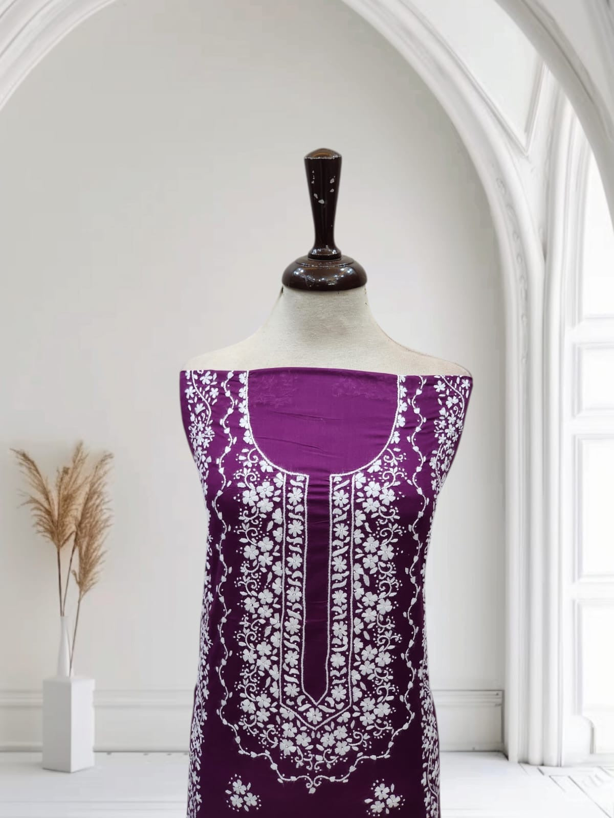 Lawn hand embroidered shirt