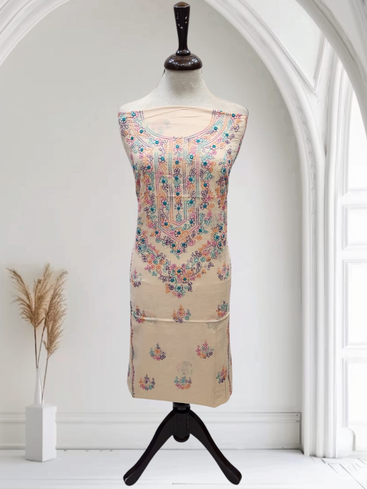 Lawn hand embroidered shirt