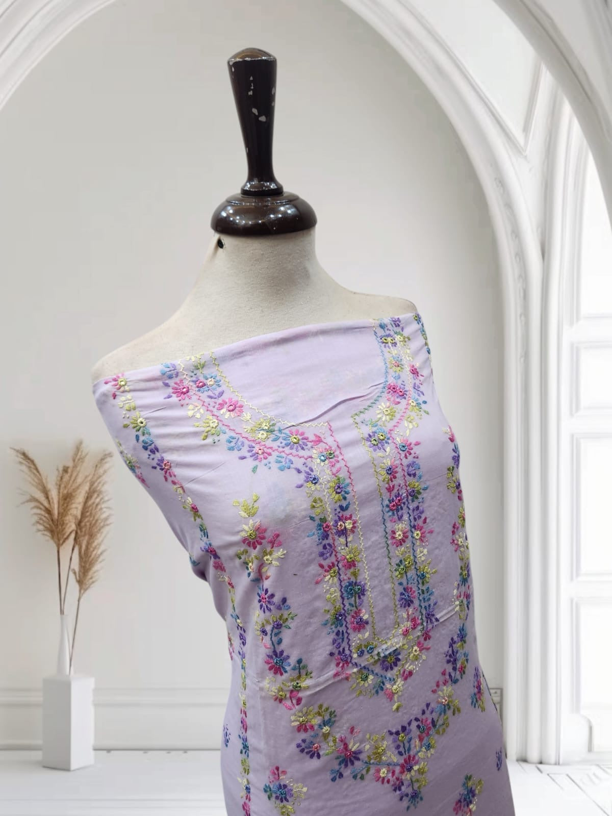 Lawn hand embroidered shirt