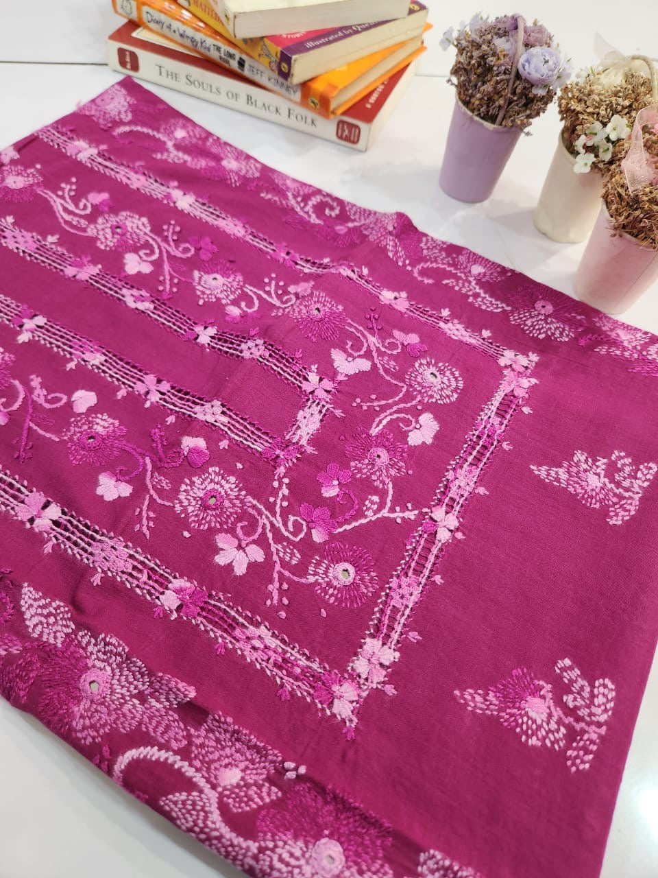 Tarkashi exclusive lawn hand embroidered shirt