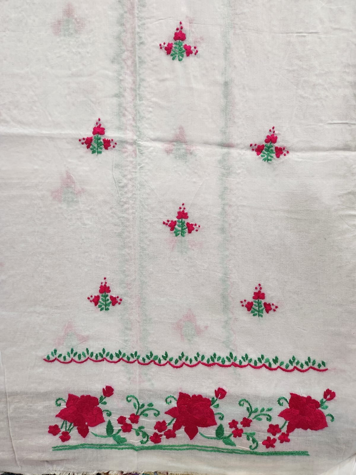 Lawn hand embroidered shirt