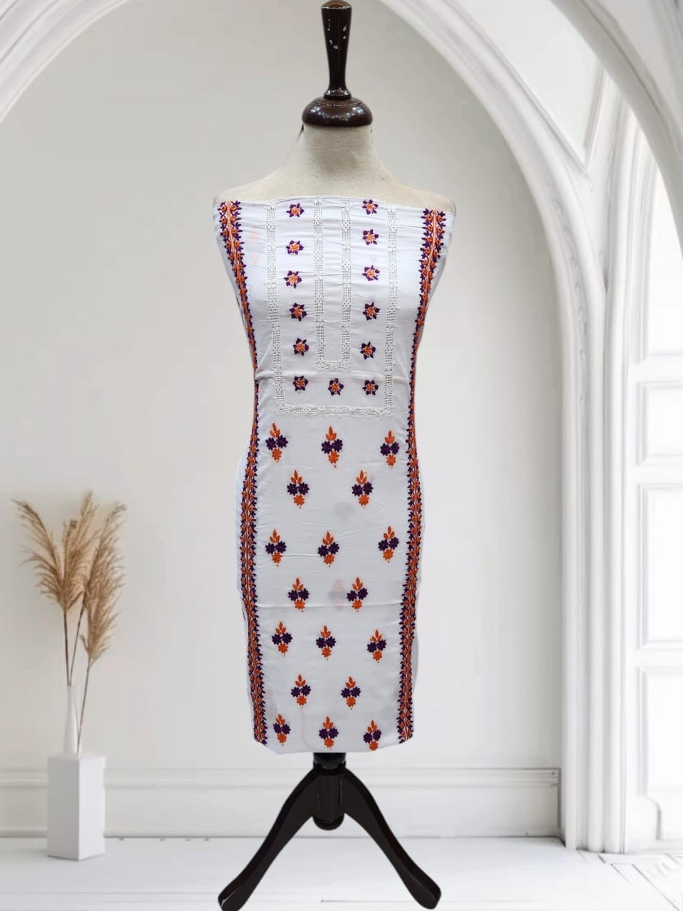 Tarkashi lawn hand embroidered shirt